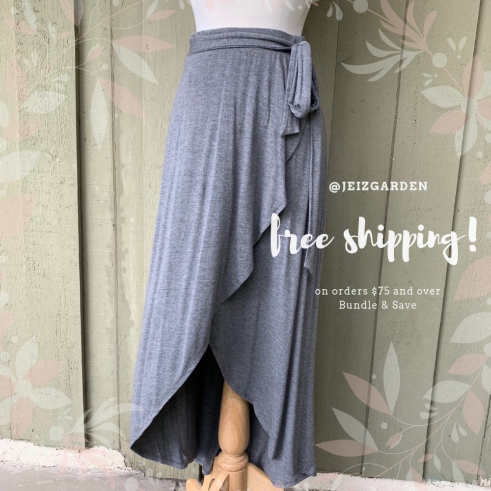A New Day | Open Front Crossover Maxi Skirt